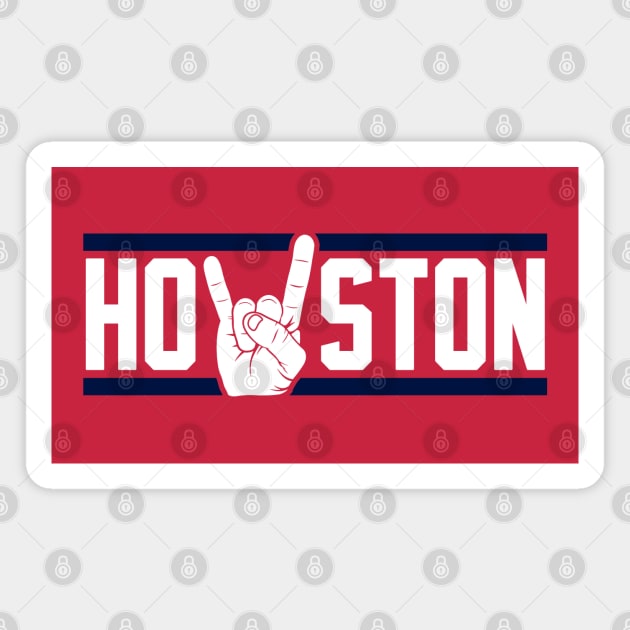 Houston Horns - White Magnet by KFig21